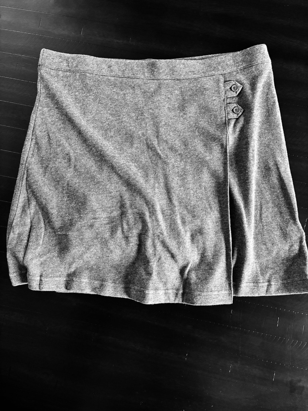Lands End cotton skort, sz. 12, charcoal gray